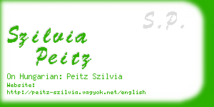 szilvia peitz business card